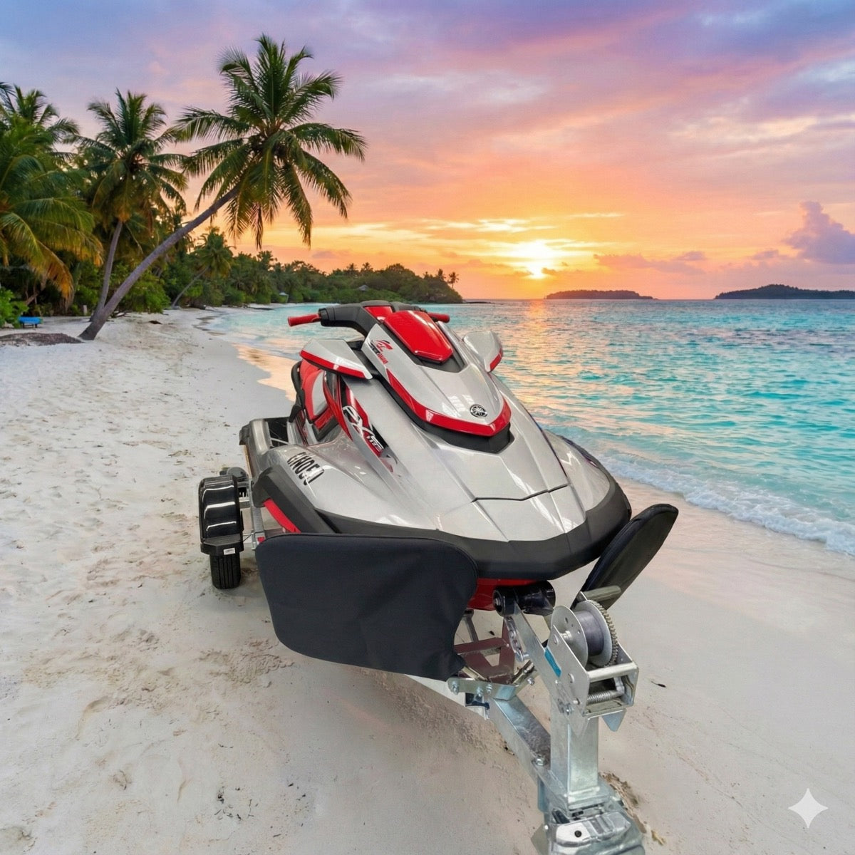 D-Flector J100 fitted to a jet ski trailer
