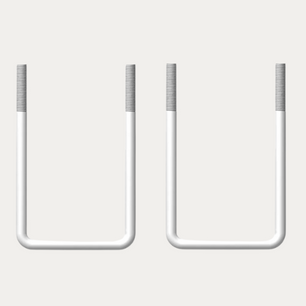 Front U-BOLT | Pack of 2 | Mild Steel Galvanised | UBT001-A-2-HWK (M12) | D-Flector