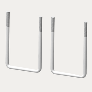 Front U-BOLT | Pack of 2 | Mild Steel Galvanised | UBT001-A-2-HWK (M12) | D-Flector