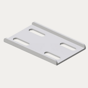 Galvanized Rear Lower Chassis Mounting Plate - L158 x W96.8 x T4 mm | Pack of 2 | PLA048-B-GAL-2 | D-Flector