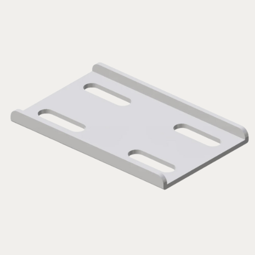 Galvanized Rear Lower Chassis Mounting Plate - L158 x W96.8 x T4 mm | Pack of 2 | PLA048-B-GAL-2 | D-Flector