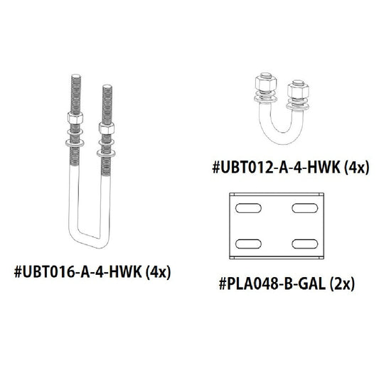 Boat Stone Guard Kit - 4x UBT016, 4x UBT012 & 2x PLA048