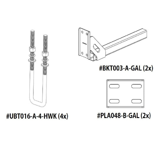 Boat Stone Guard Kit - 4x UBT016, 2x BKT003 & 2x PLA048
