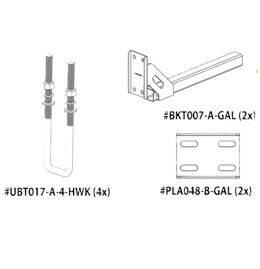 Boat Stone Guard Kit - 4x UBT017, 2x BKT007 & 2x PLA048