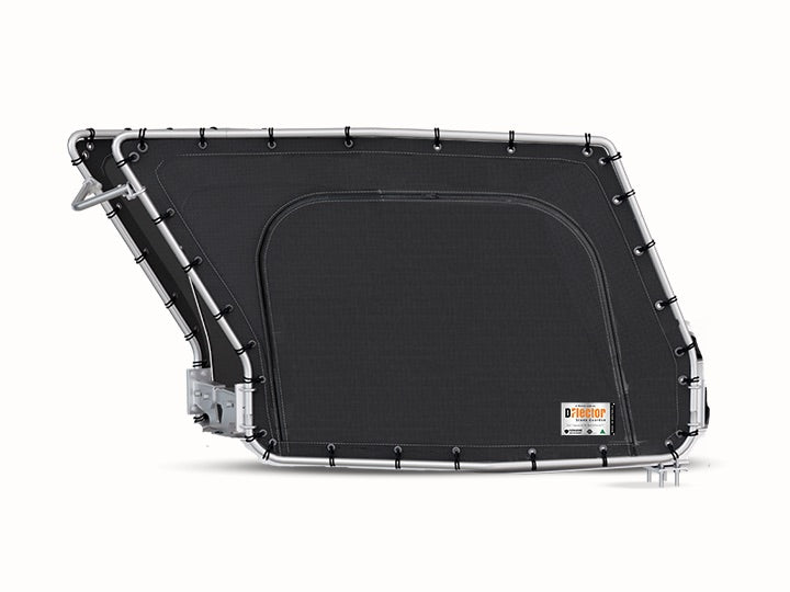 Replaceable heavy-duty mesh panel detail